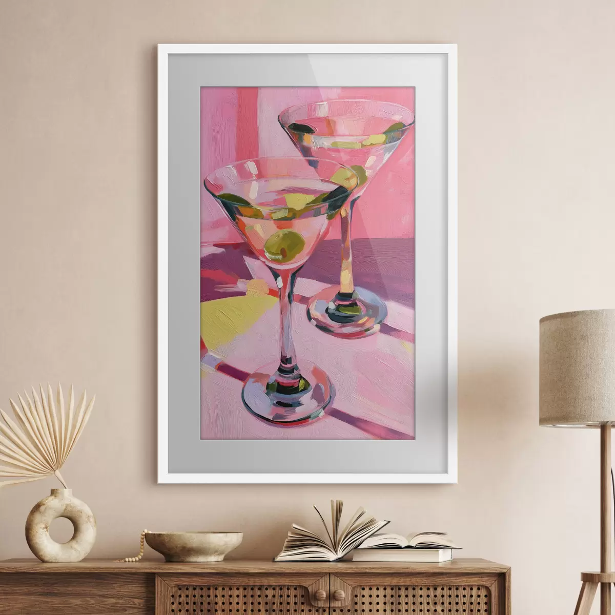 Poster Verres garnis d'olives f49609