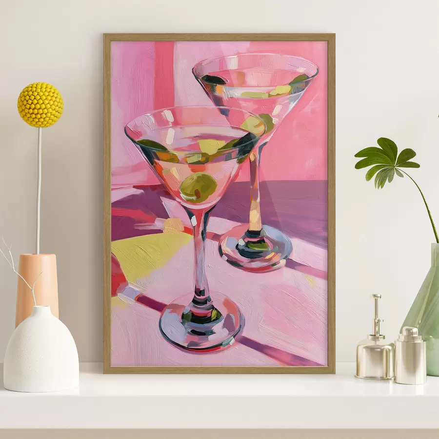 Papier peint Verres garnis d'olives f49609