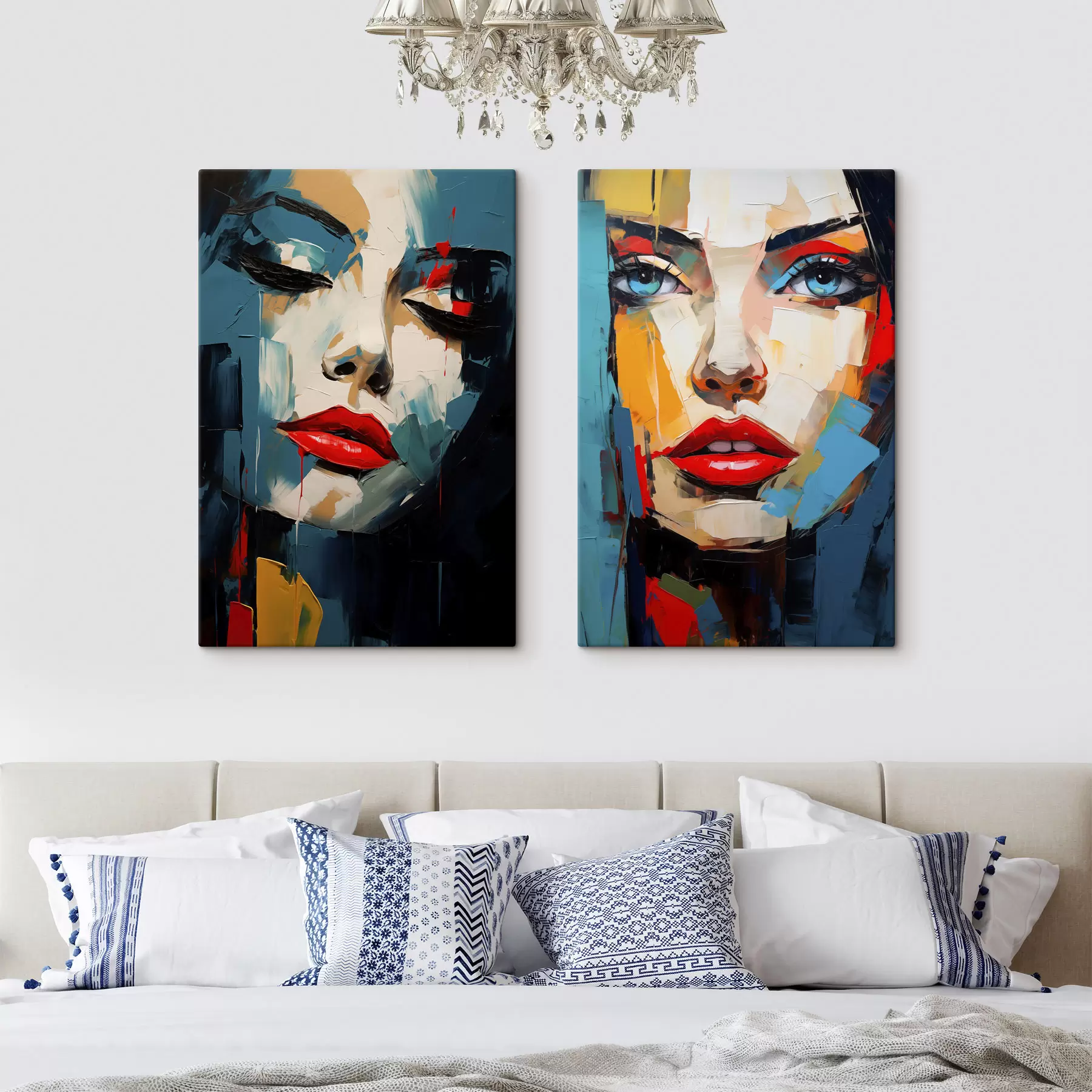Tableau Visages abstraits m30633