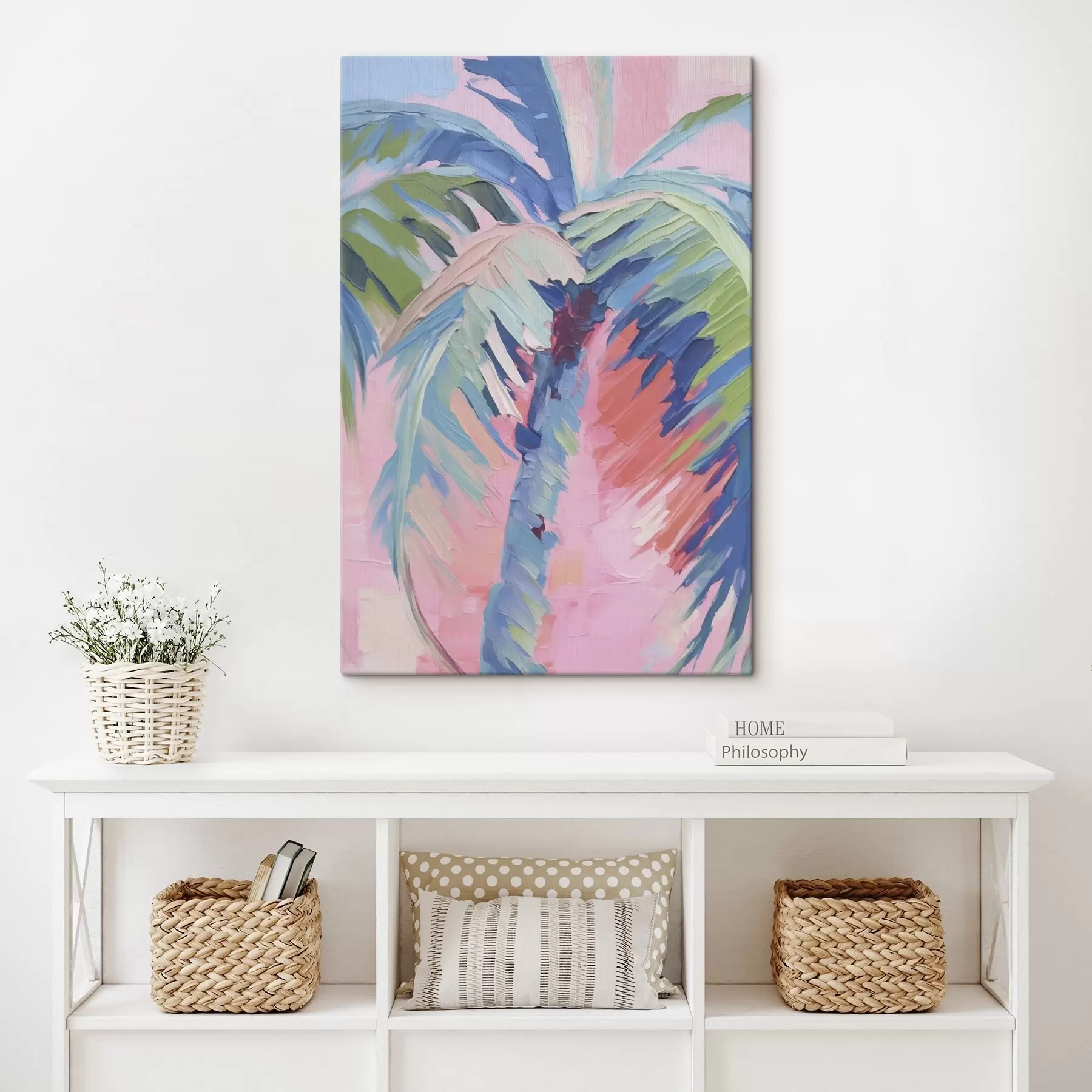 Tableau Peinture imitation palmier s49593