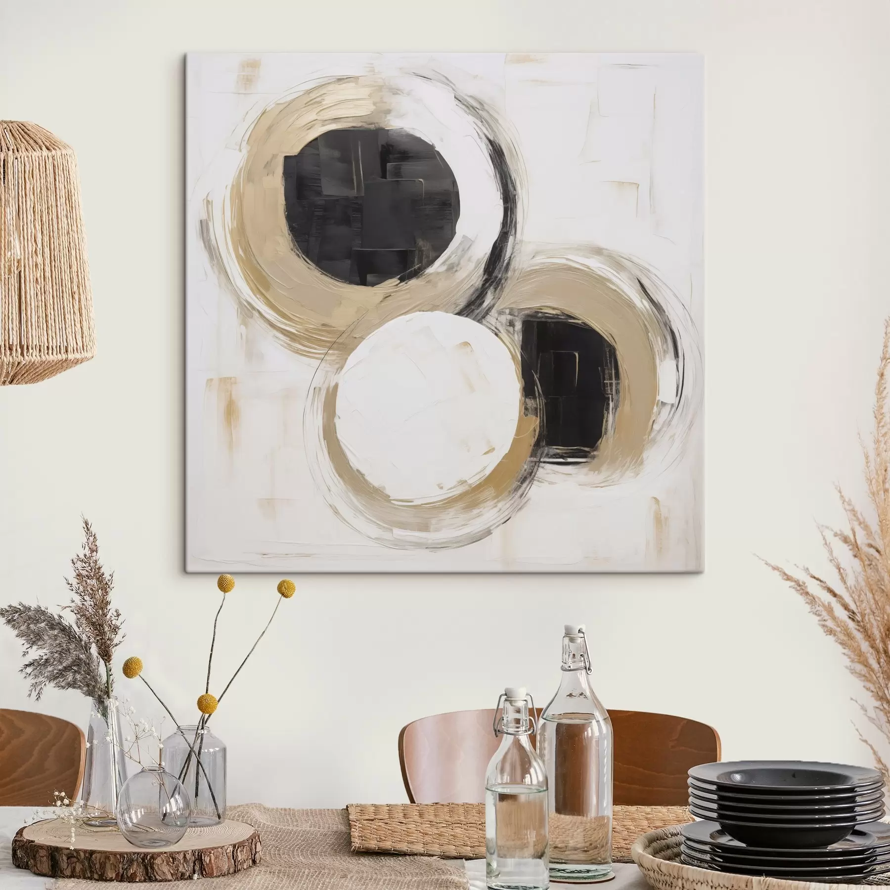Tableau Abstraction imitation de la peinture s49604
