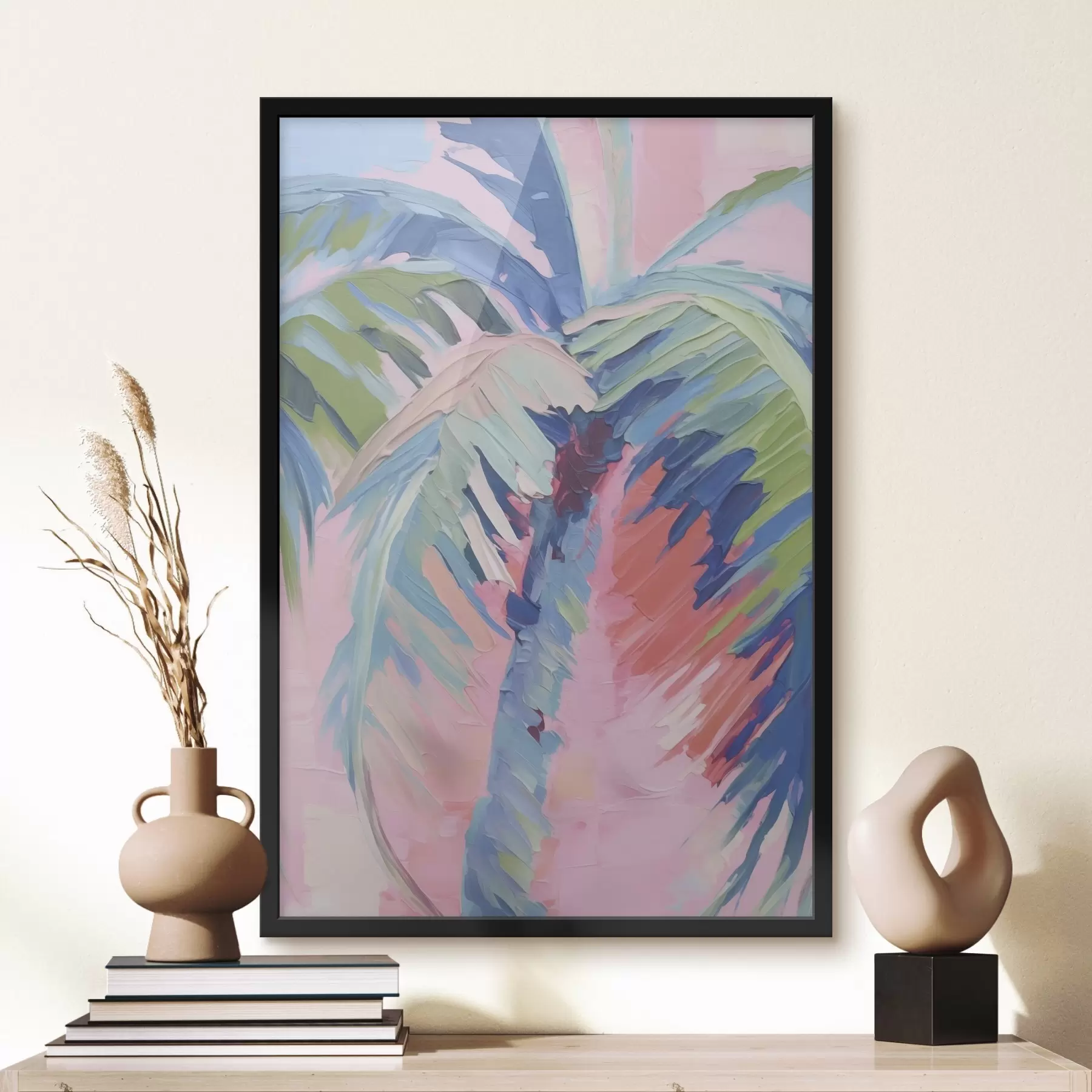 Papier peint Peinture imitation palmier f49593