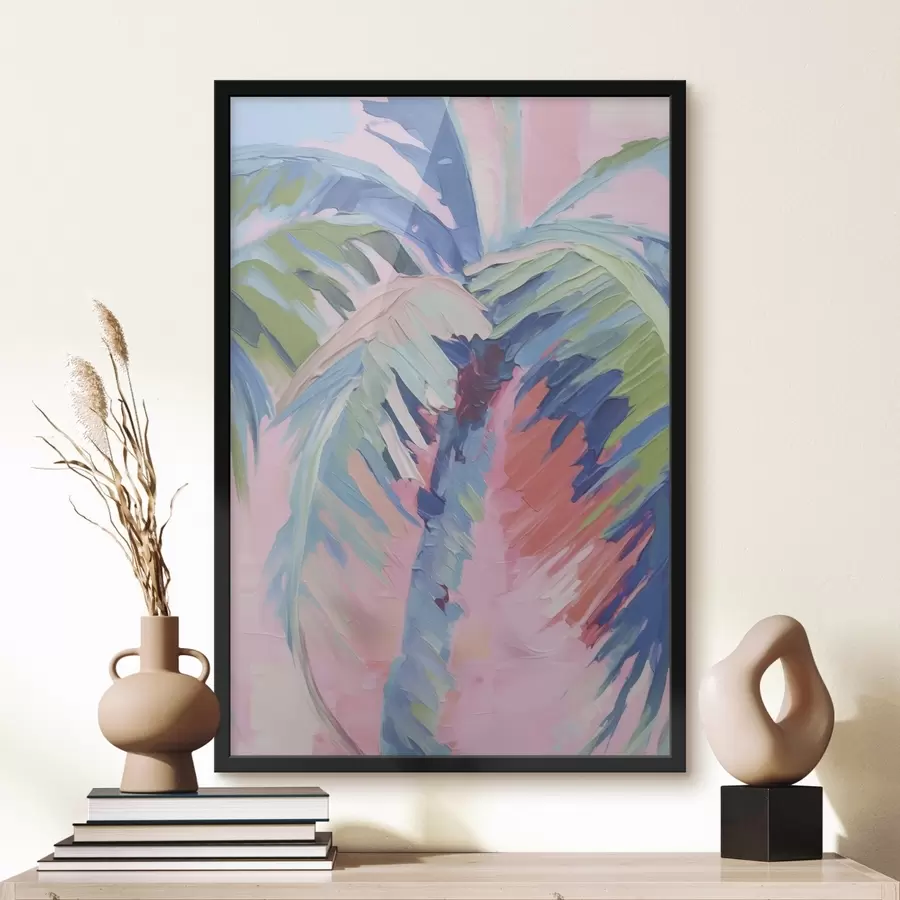 Papier peint Peinture imitation palmier f49593