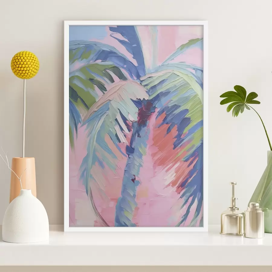 Papier peint Peinture imitation palmier f49593