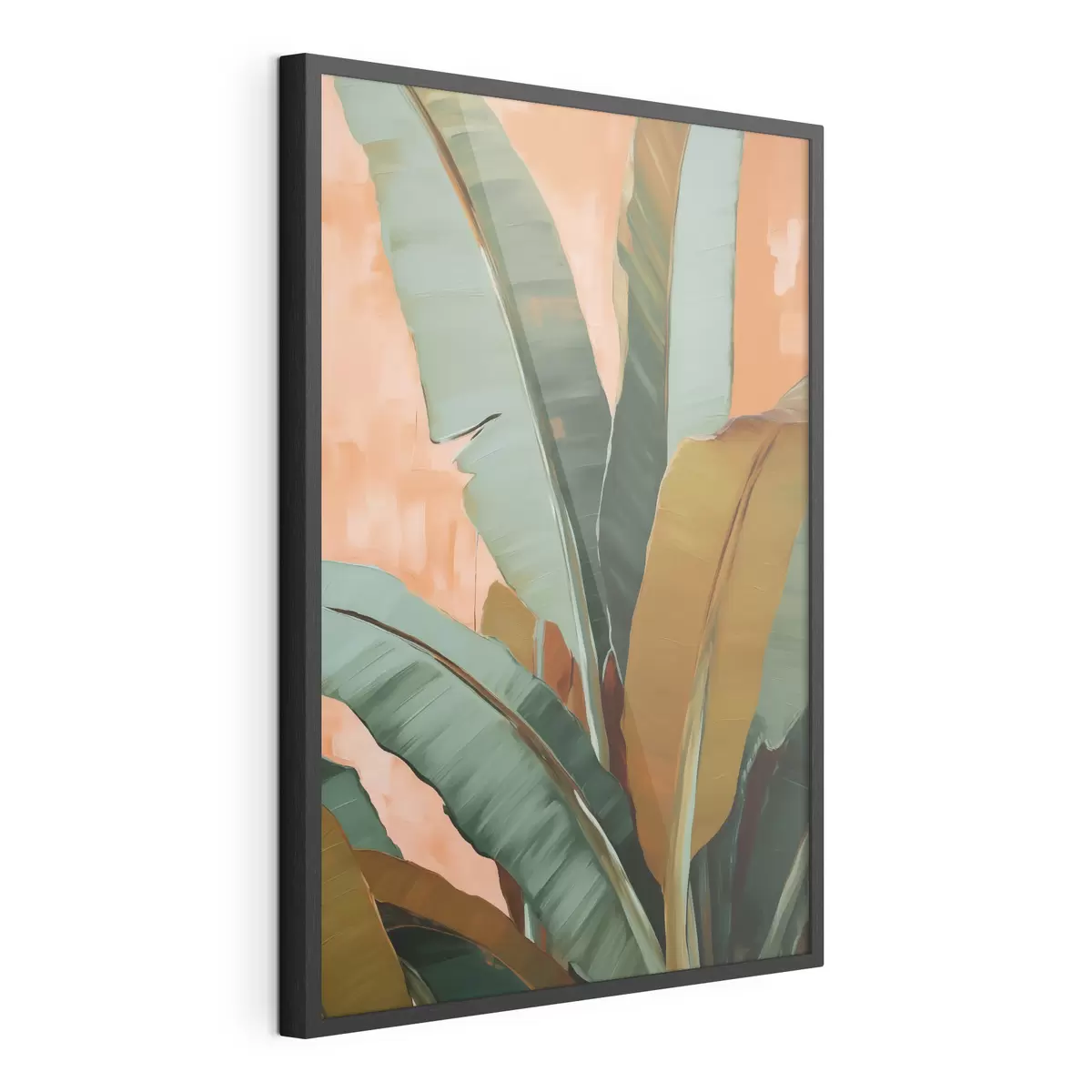 Poster Imitation de peinture représentant de grandes feuilles f49598