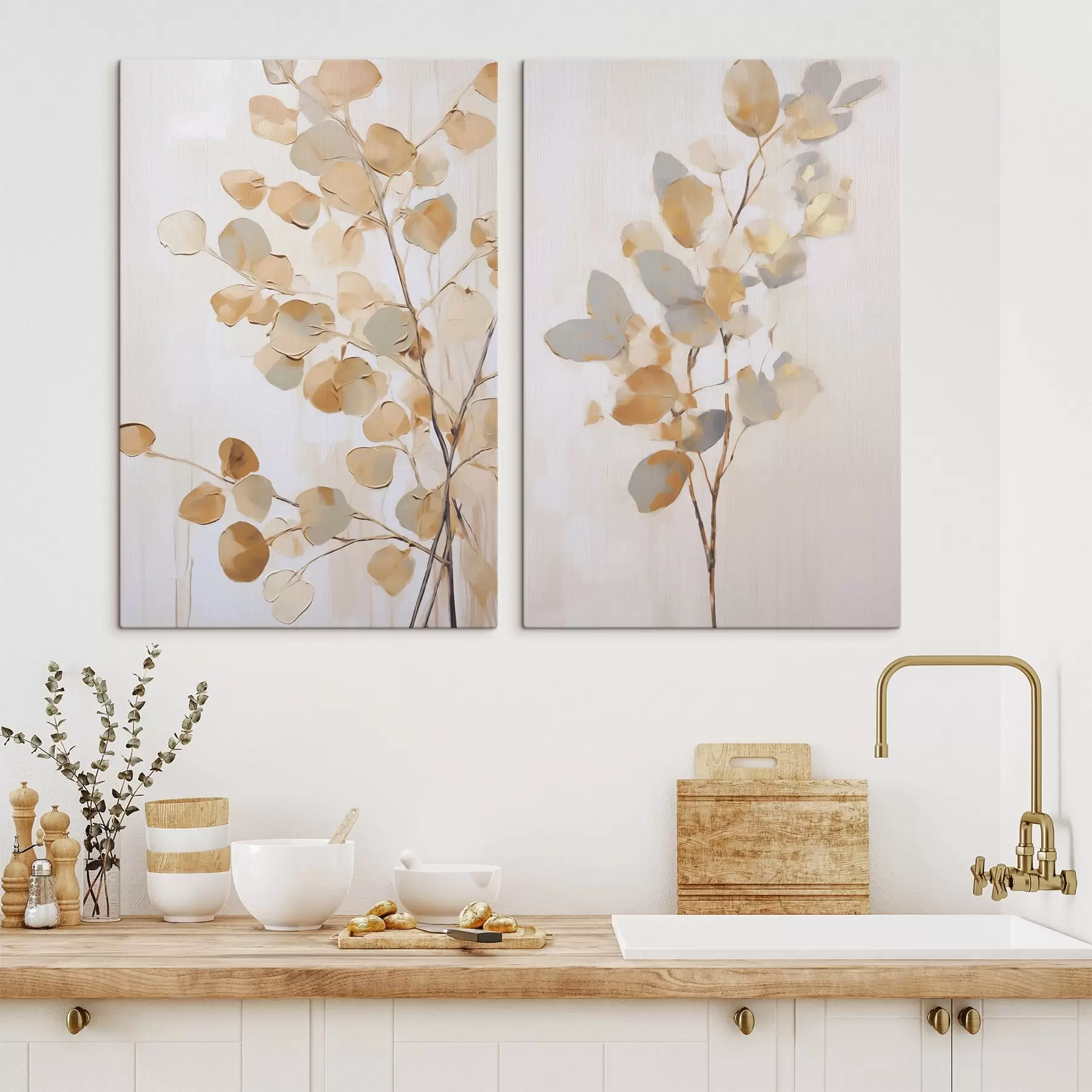 Tableau Imitation abstraite de branches dans la peinture m30615