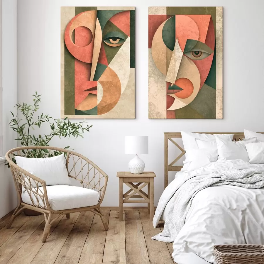 Tableau Abstraction des visages m30545