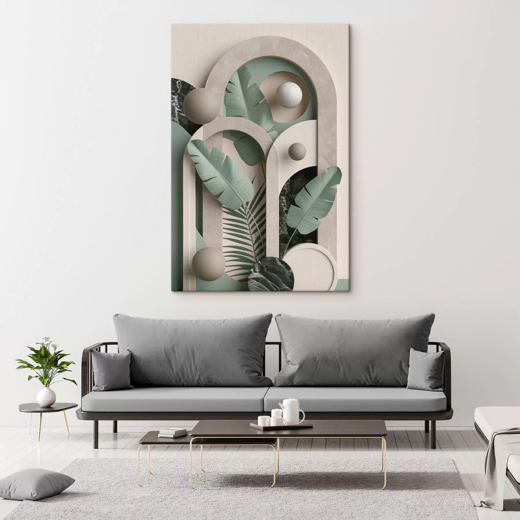 Tableau Composition d'arcs botaniques s49515