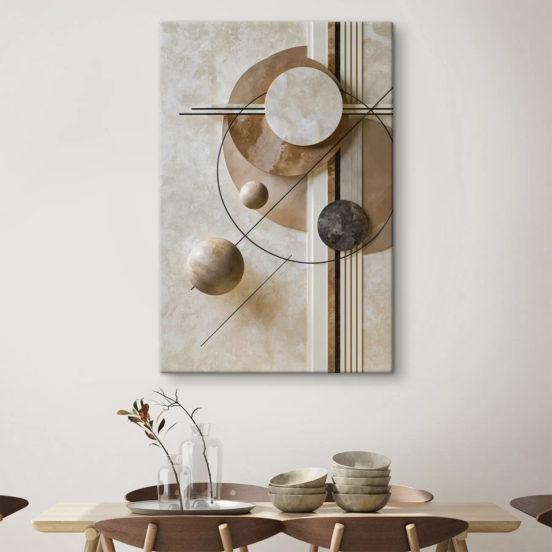 Tableau Une composition avec des cercles s49516