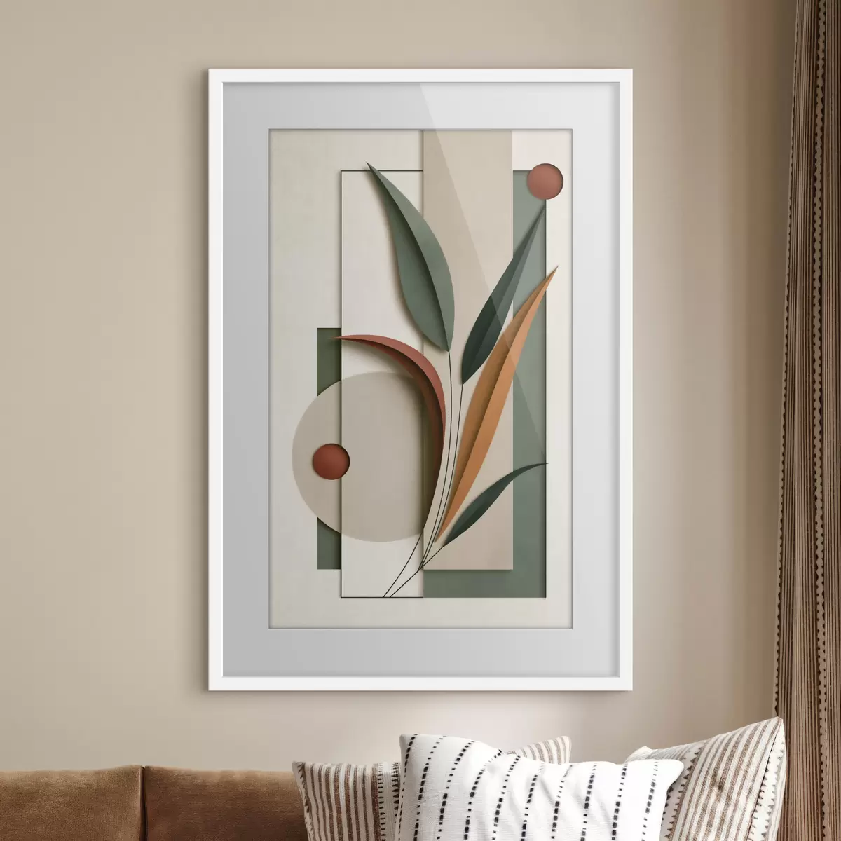 Poster Composition botanique géométrique f49417