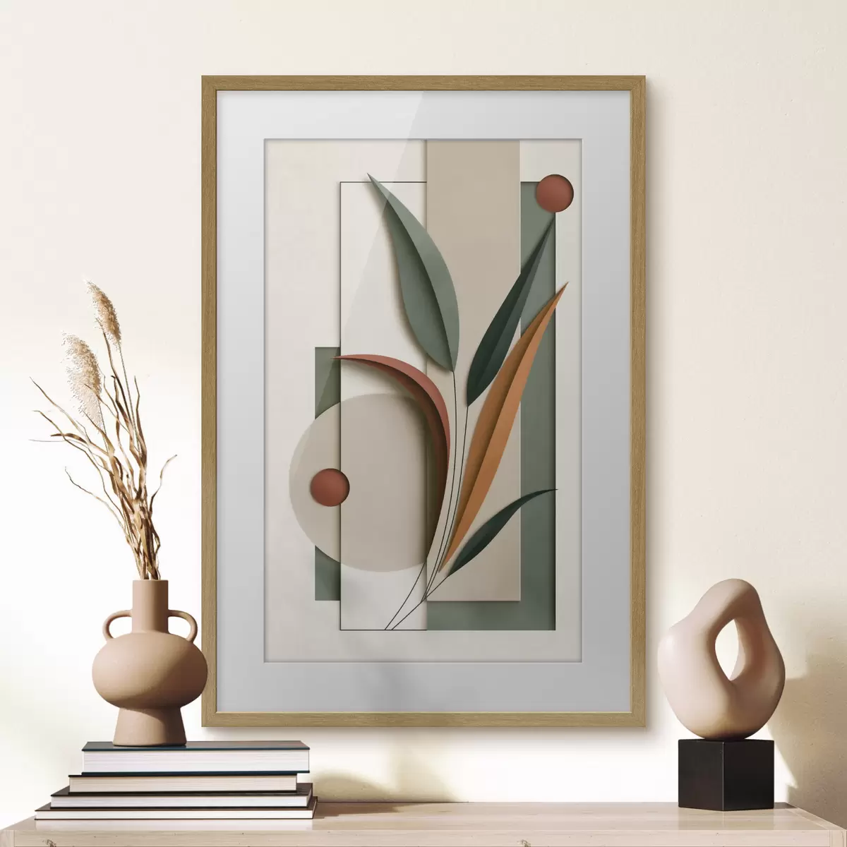 Poster Composition botanique géométrique f49417