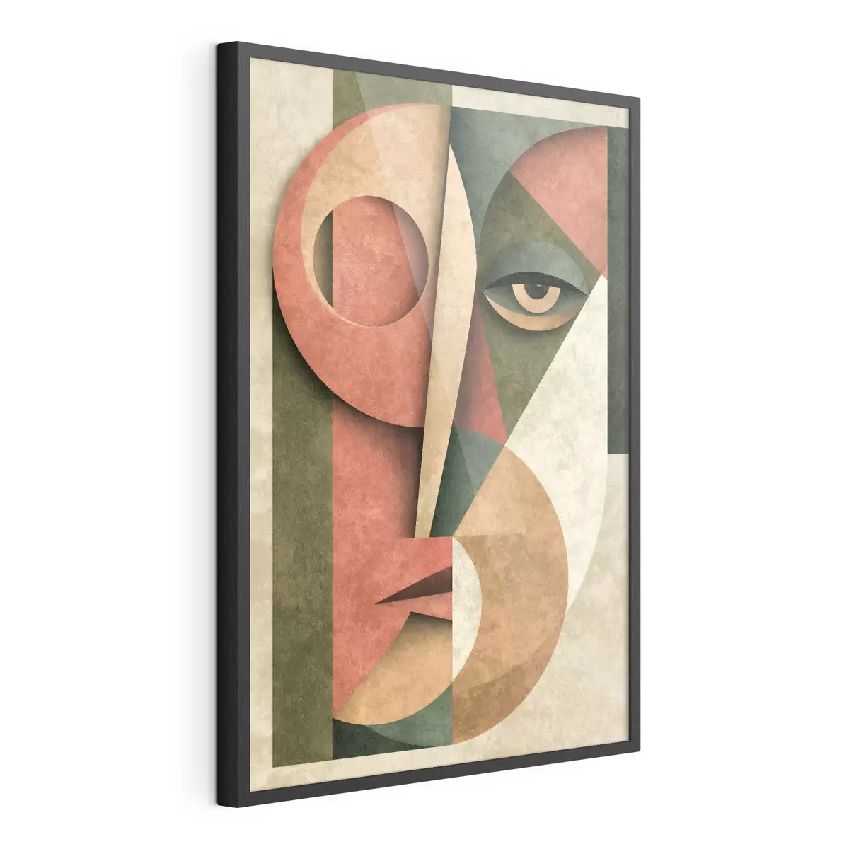 Poster Composition cubiste d'un visage f49419