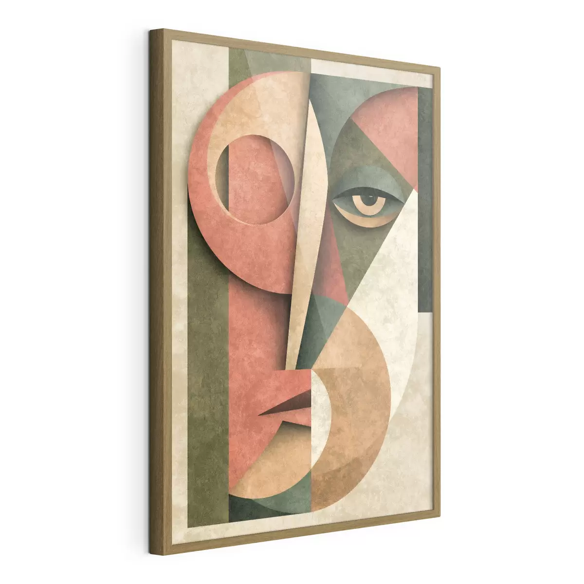 Poster Composition cubiste d'un visage f49419