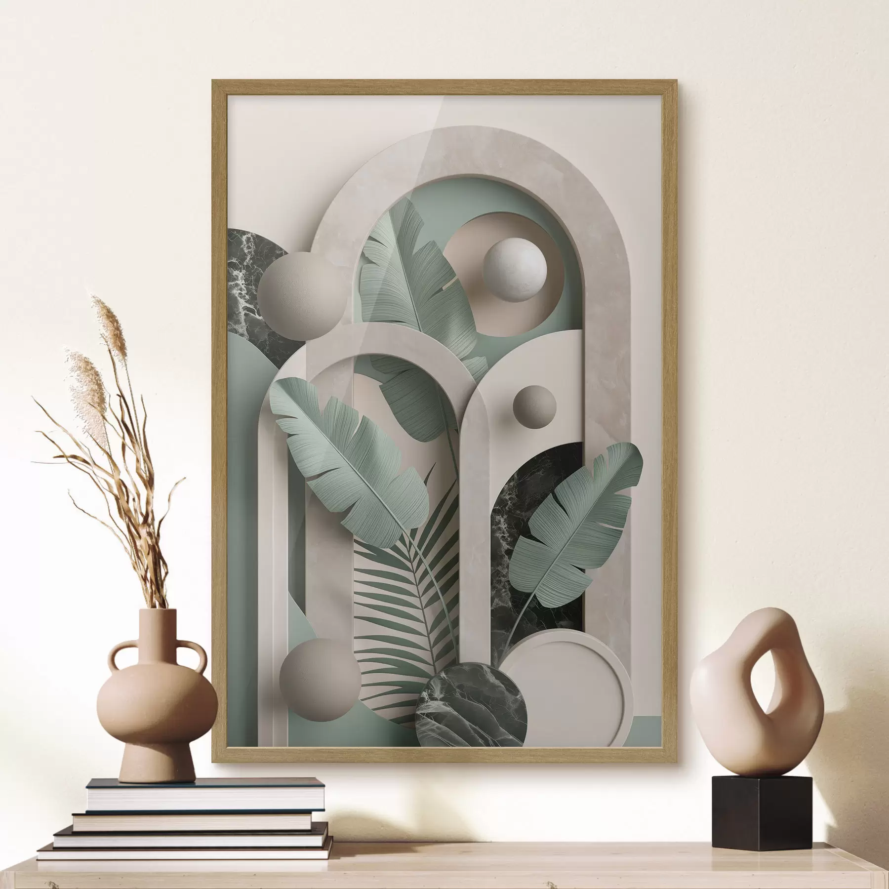 Papier peint Composition d'arcs botaniques f49515