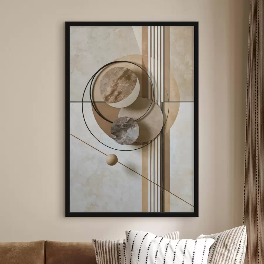 Papier peint Une composition avec des cercles f49517