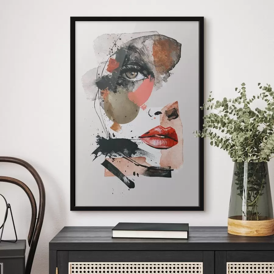 Papier peint Un visage de femme abstrait f49521