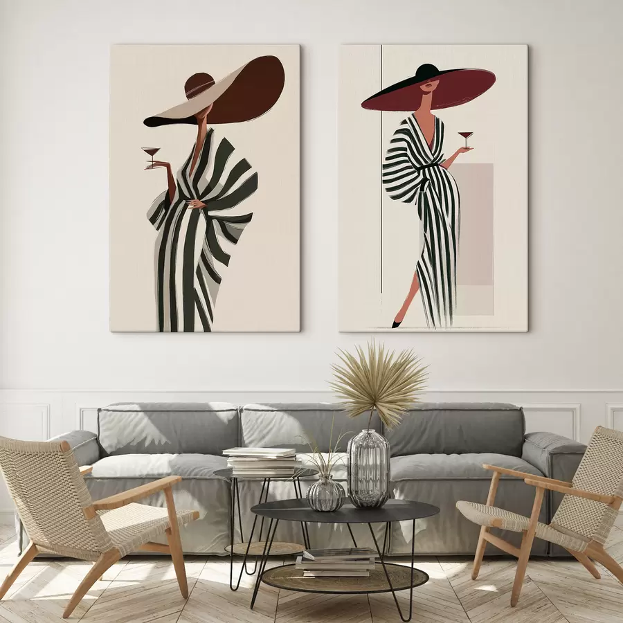 Tableau Fille au chapeau m30634