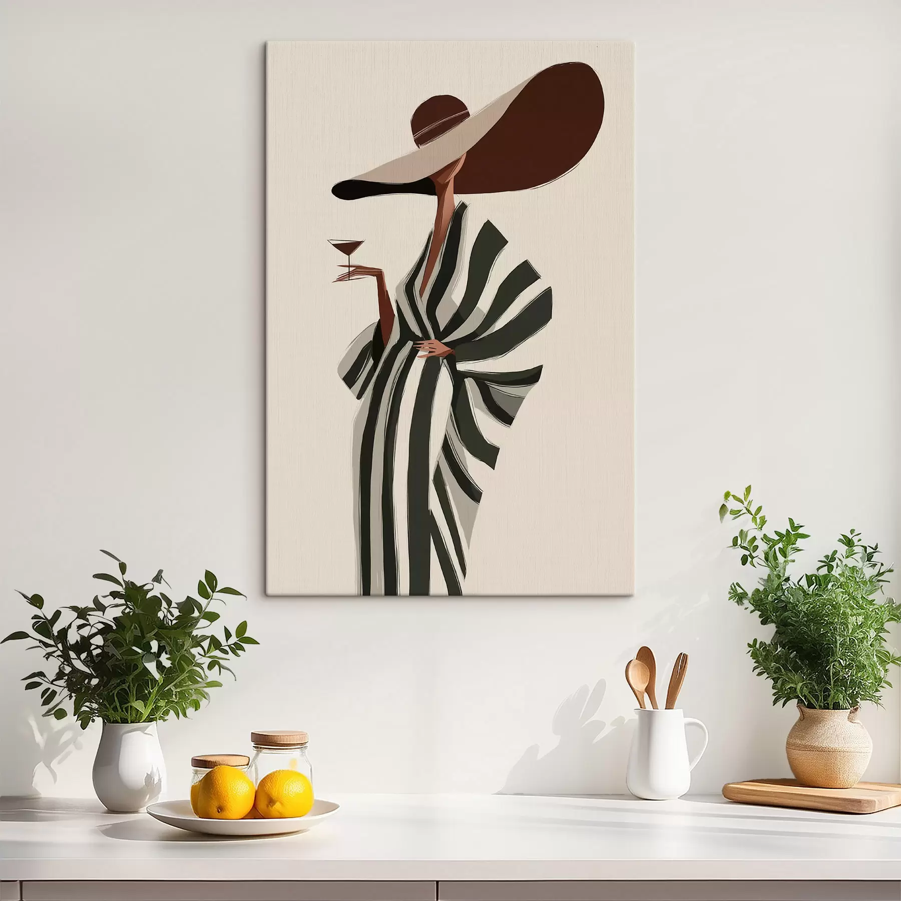 Tableau Fille au chapeau s49633