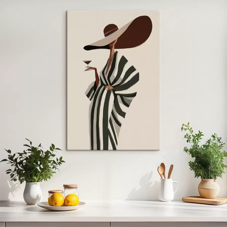 Tableau Fille au chapeau s49633