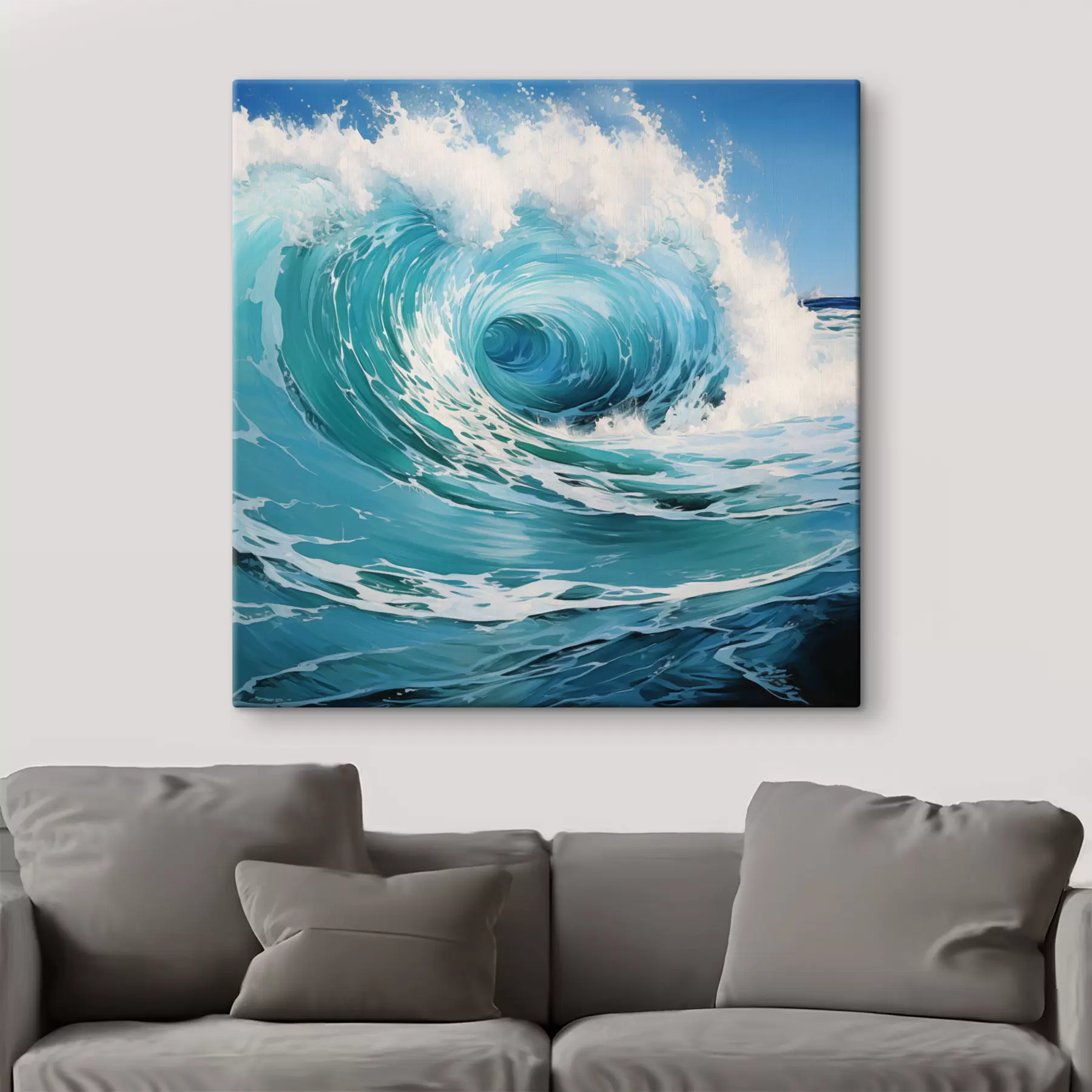 Tableau Les vagues de l'océan s49637