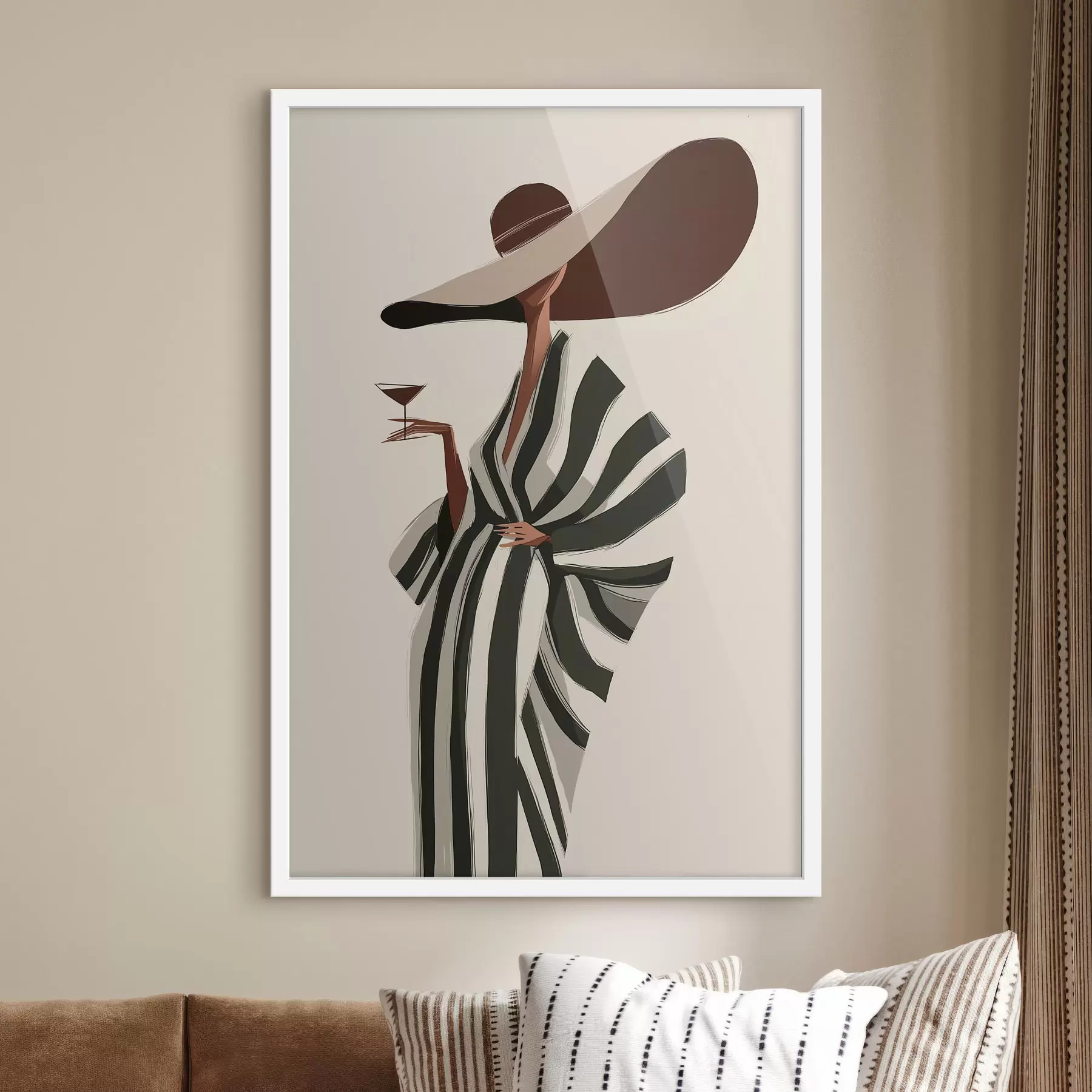 Papier peint Fille au chapeau f49633