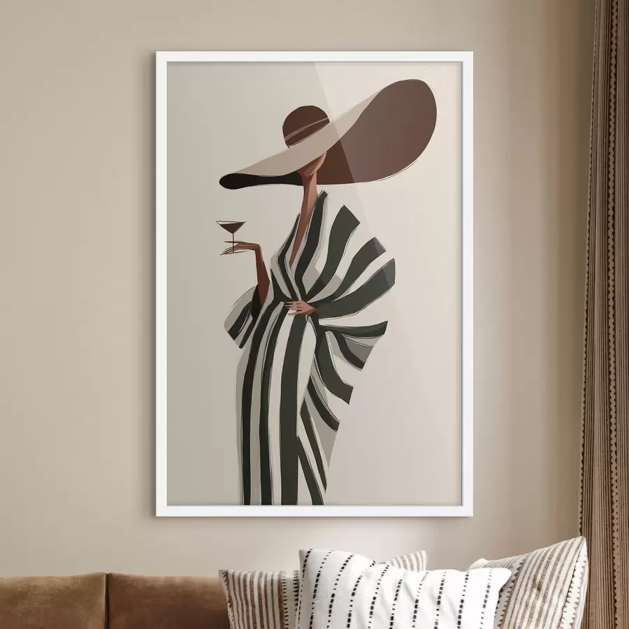 Papier peint Fille au chapeau f49633