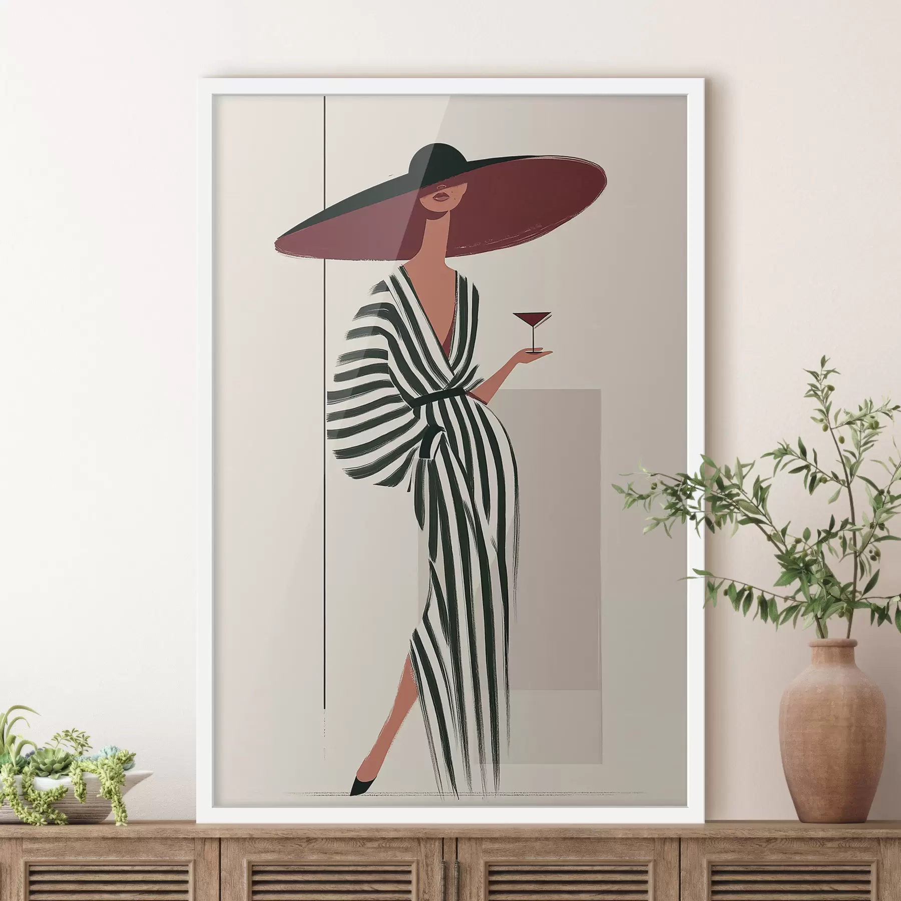 Papier peint Fille au chapeau f49634