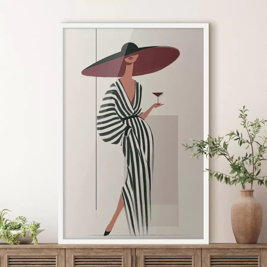 Papier peint Fille au chapeau f49634