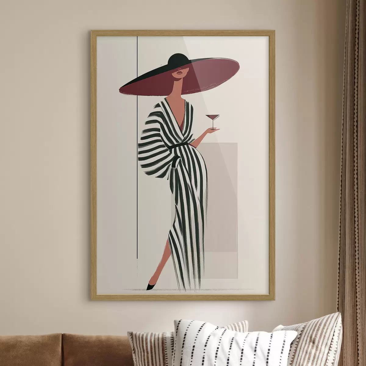 Poster Le bord du chapeau bordeaux f49634