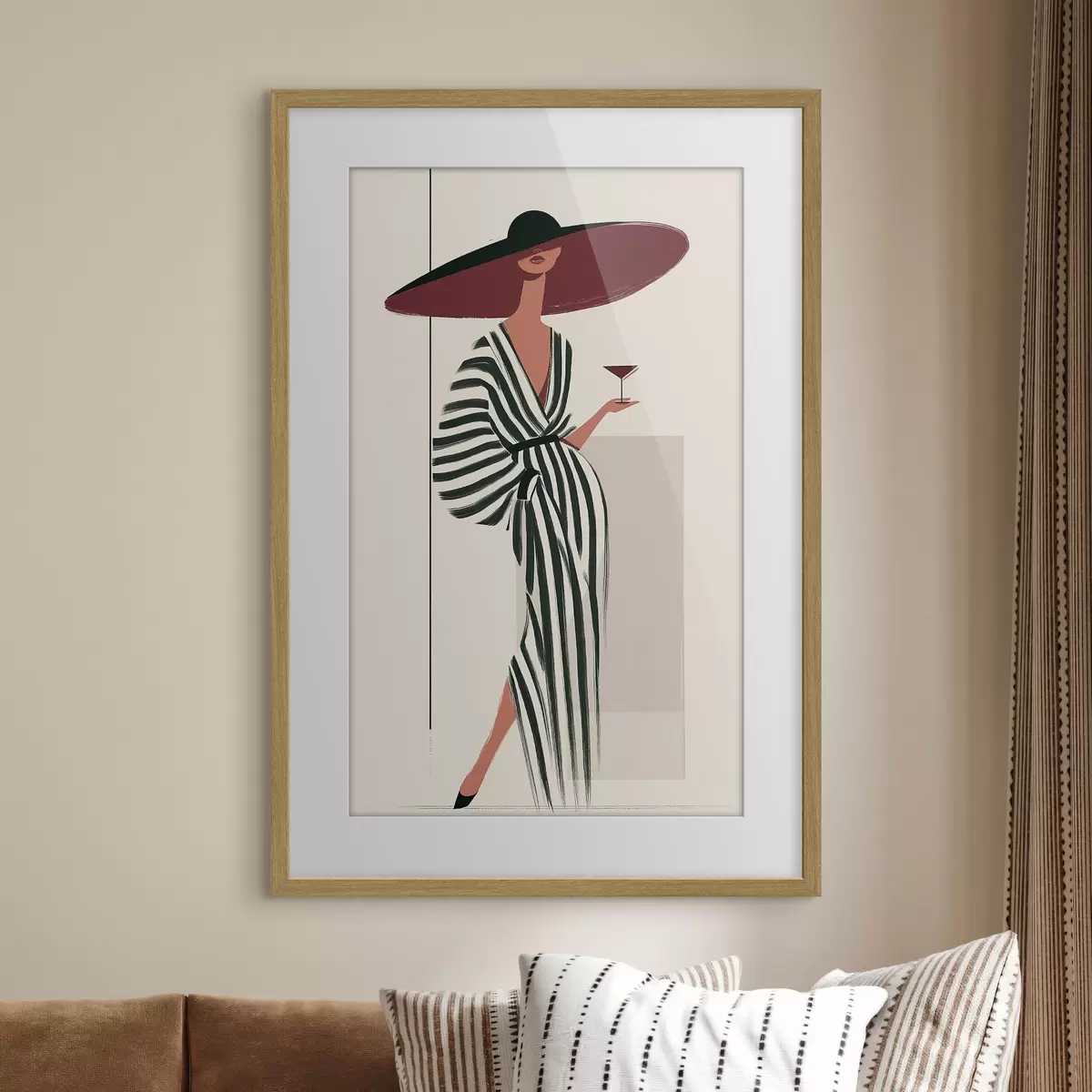 Poster Le bord du chapeau bordeaux f49634