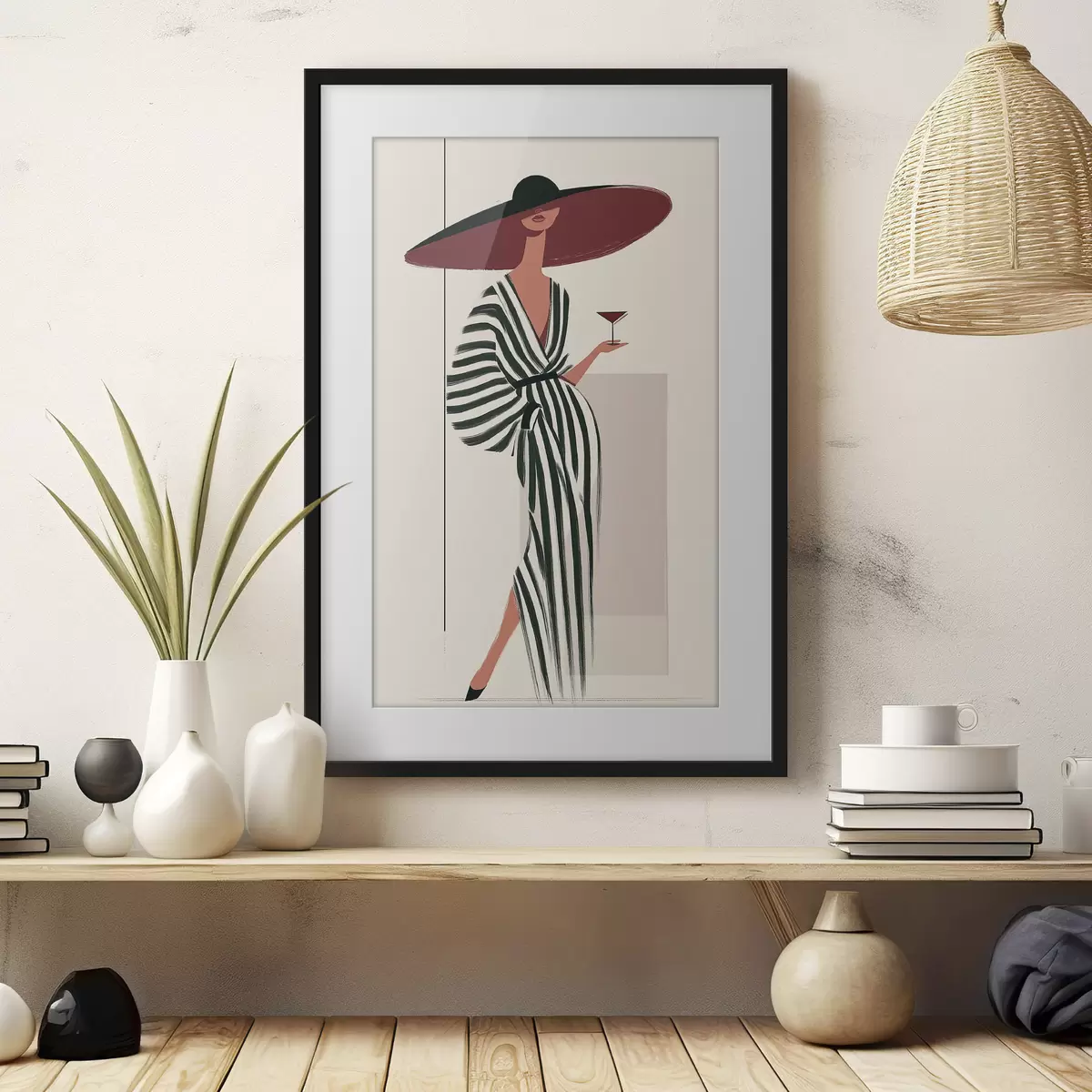 Poster Le bord du chapeau bordeaux f49634