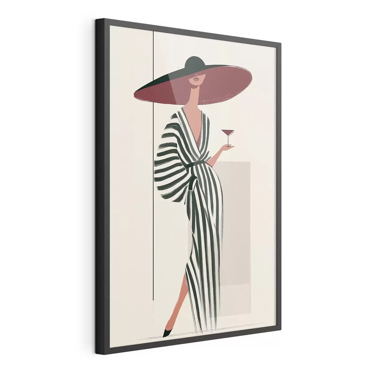 Poster Le bord du chapeau bordeaux f49634