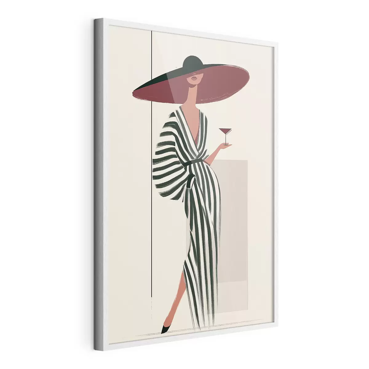 Poster Le bord du chapeau bordeaux f49634