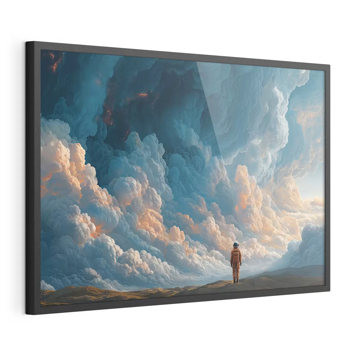 Poster Les nuages et l'astronaute f49635
