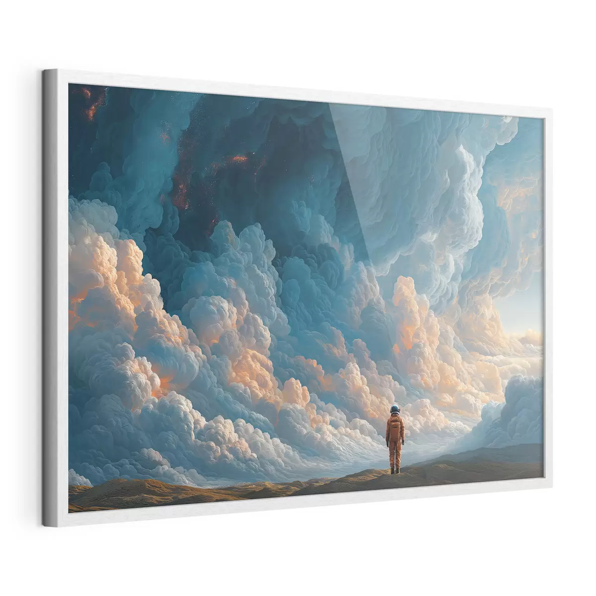 Poster Les nuages et l'astronaute f49635