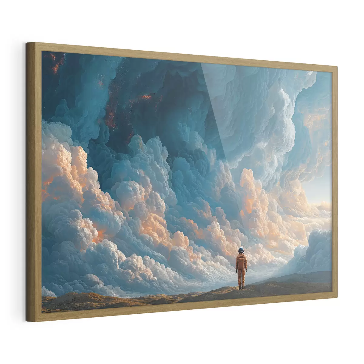 Poster Les nuages et l'astronaute f49635