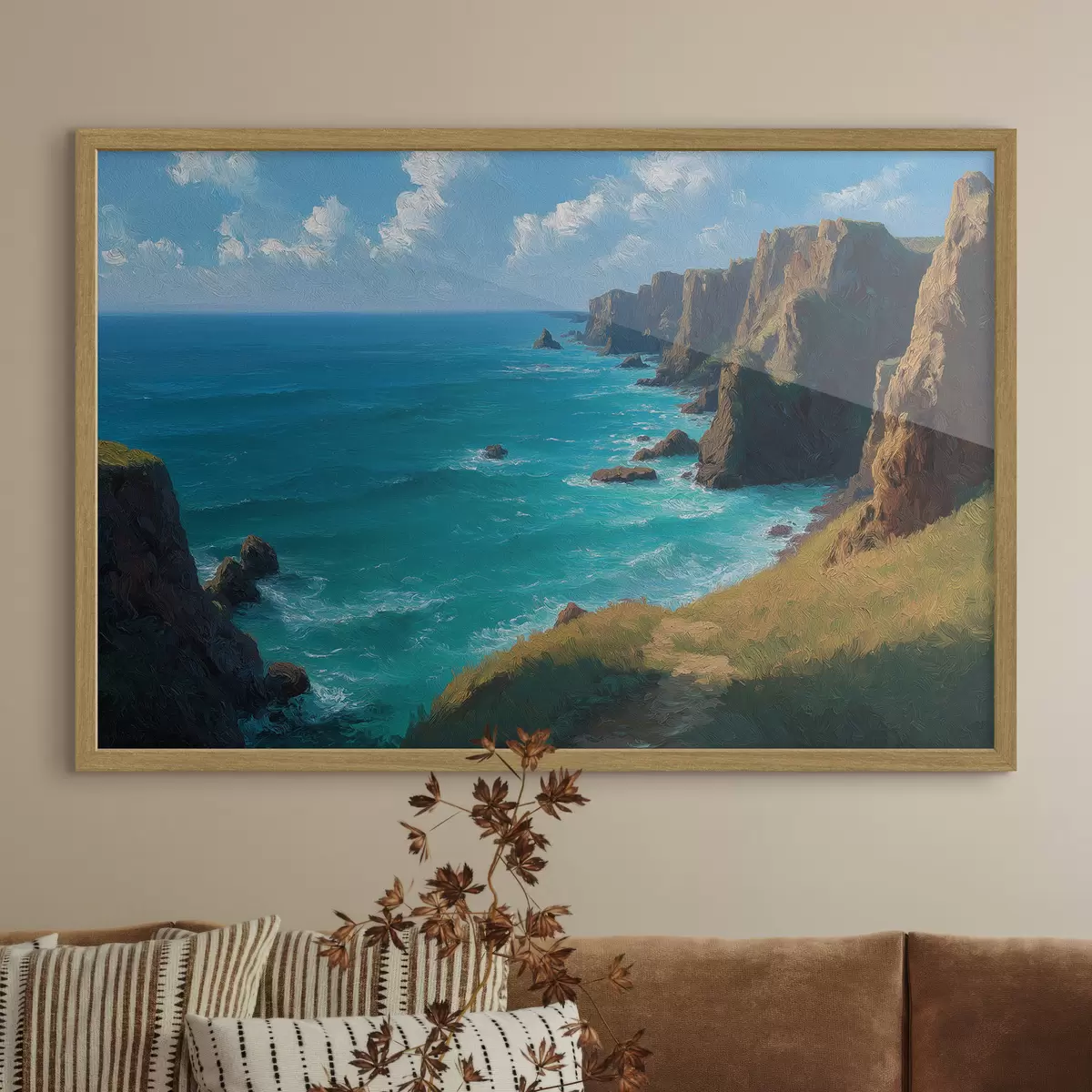 Poster Les falaises et la mer f49639