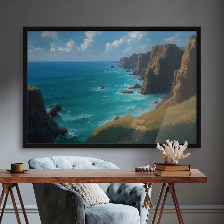 Papier peint Les falaises et la mer f49639