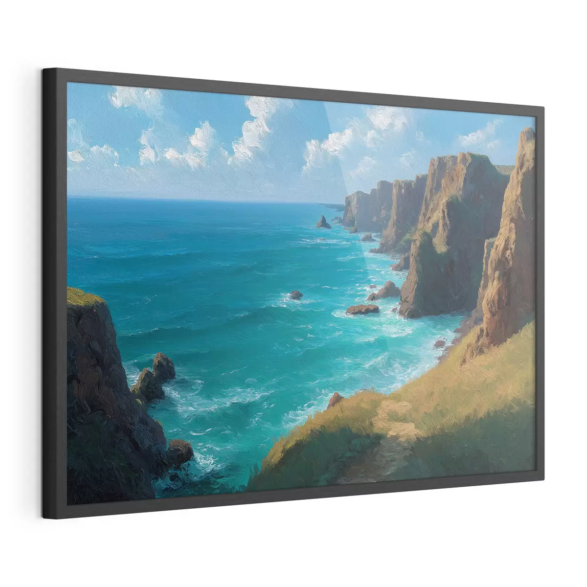 Poster Les falaises et la mer f49639