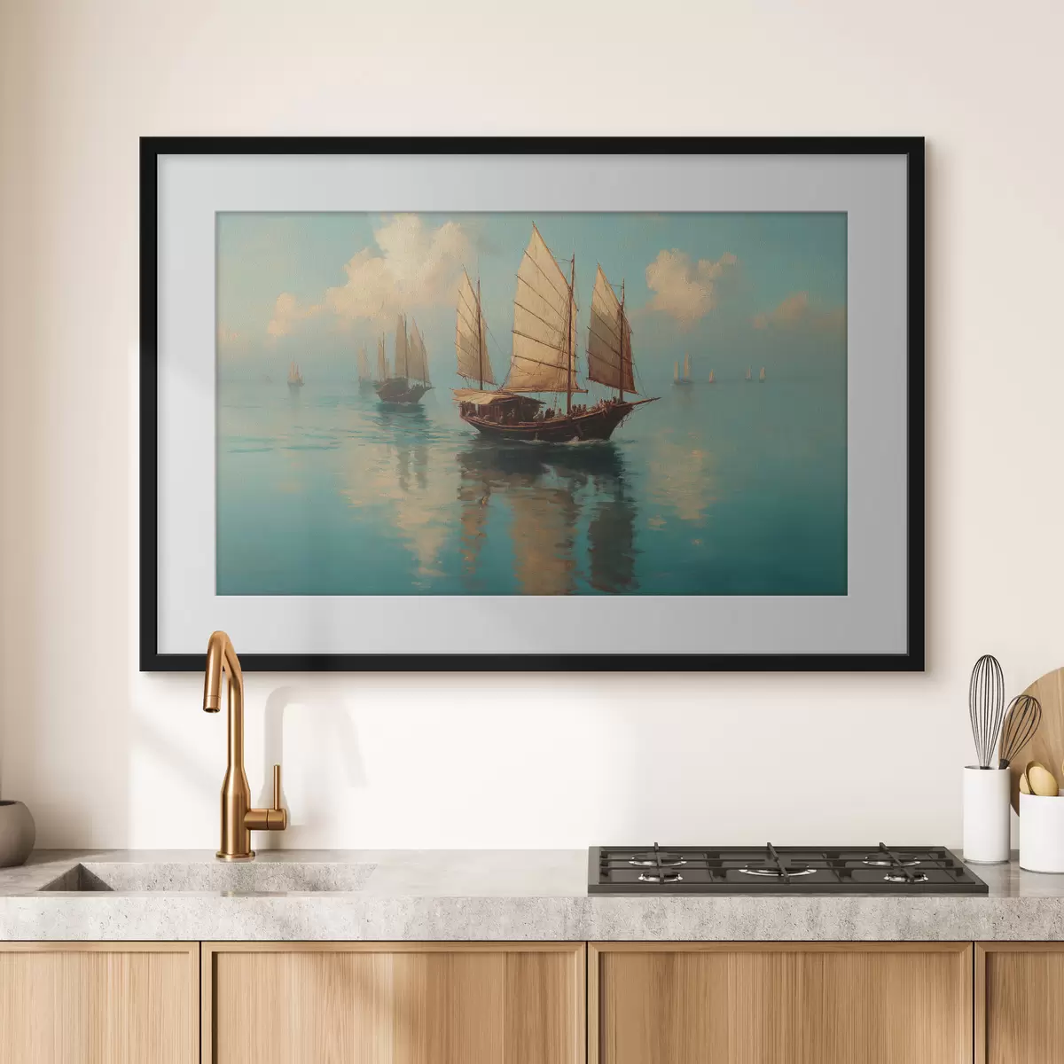 Poster Sortie en voilier le matin f49654