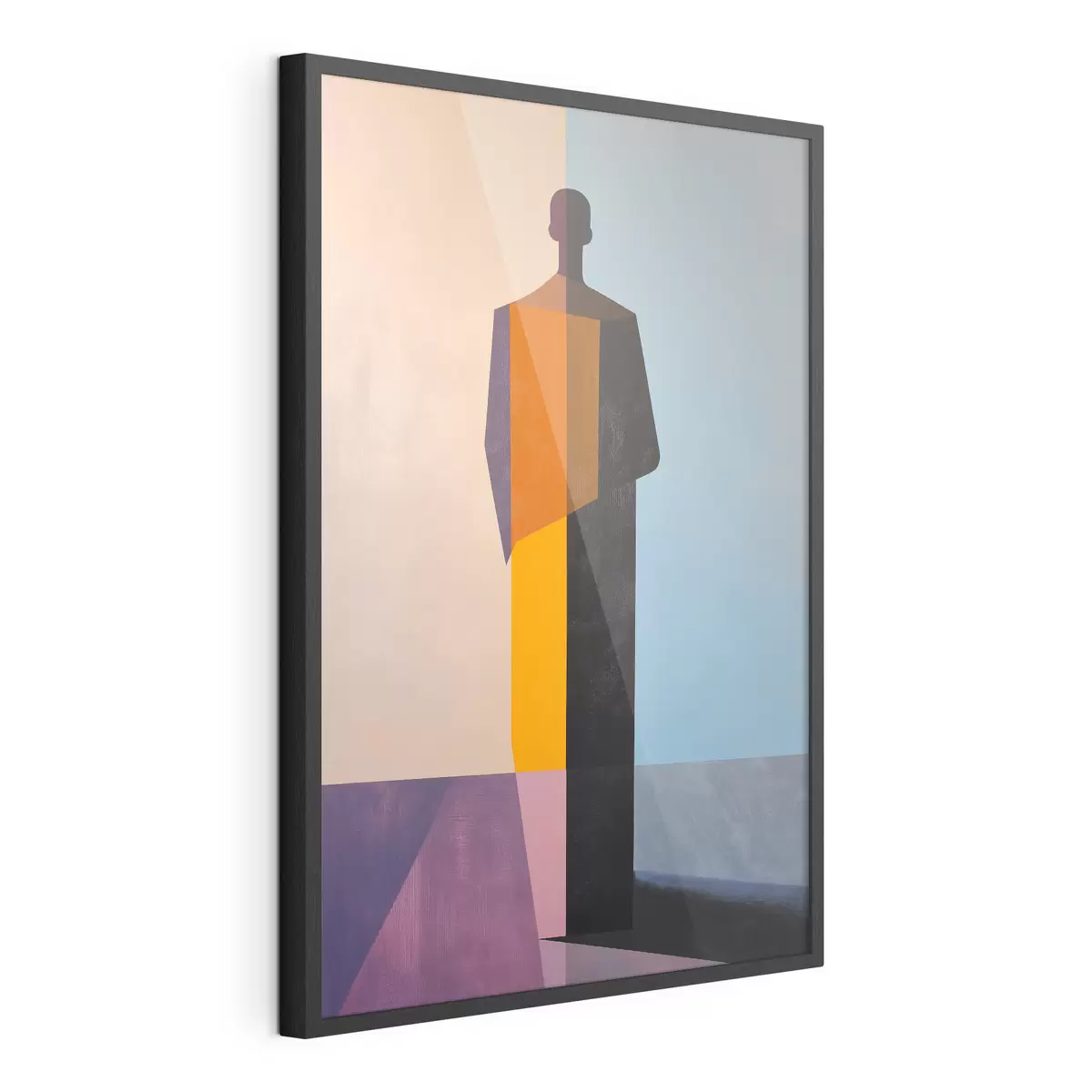 Poster Un homme aux lignes colorées f49668