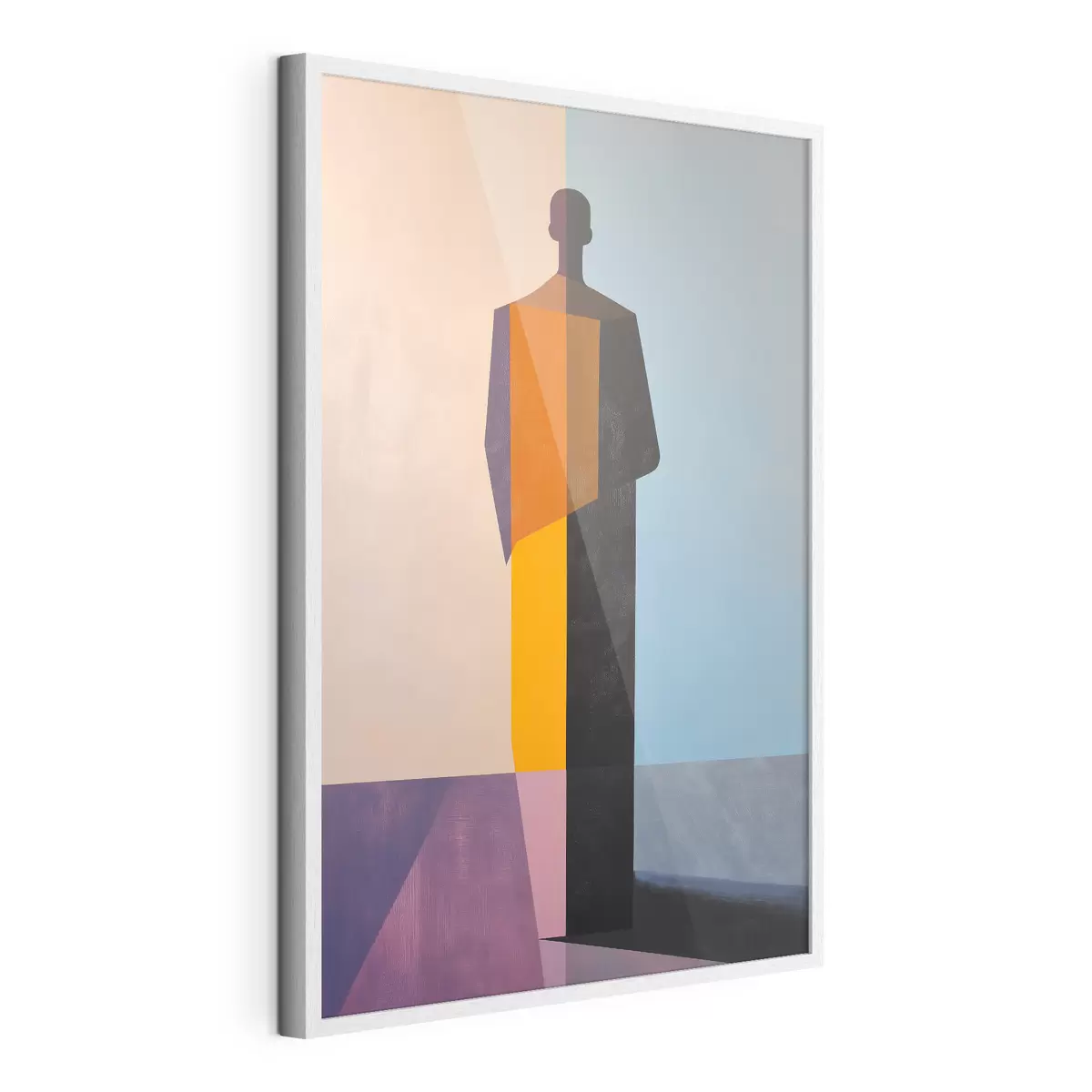 Poster Un homme aux lignes colorées f49668