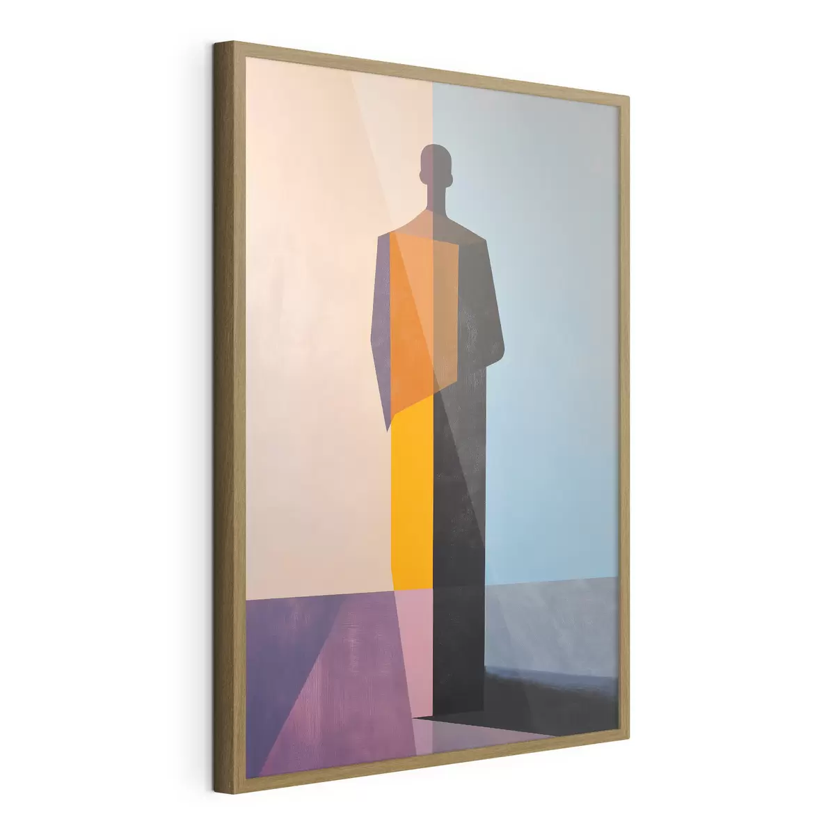 Poster Un homme aux lignes colorées f49668