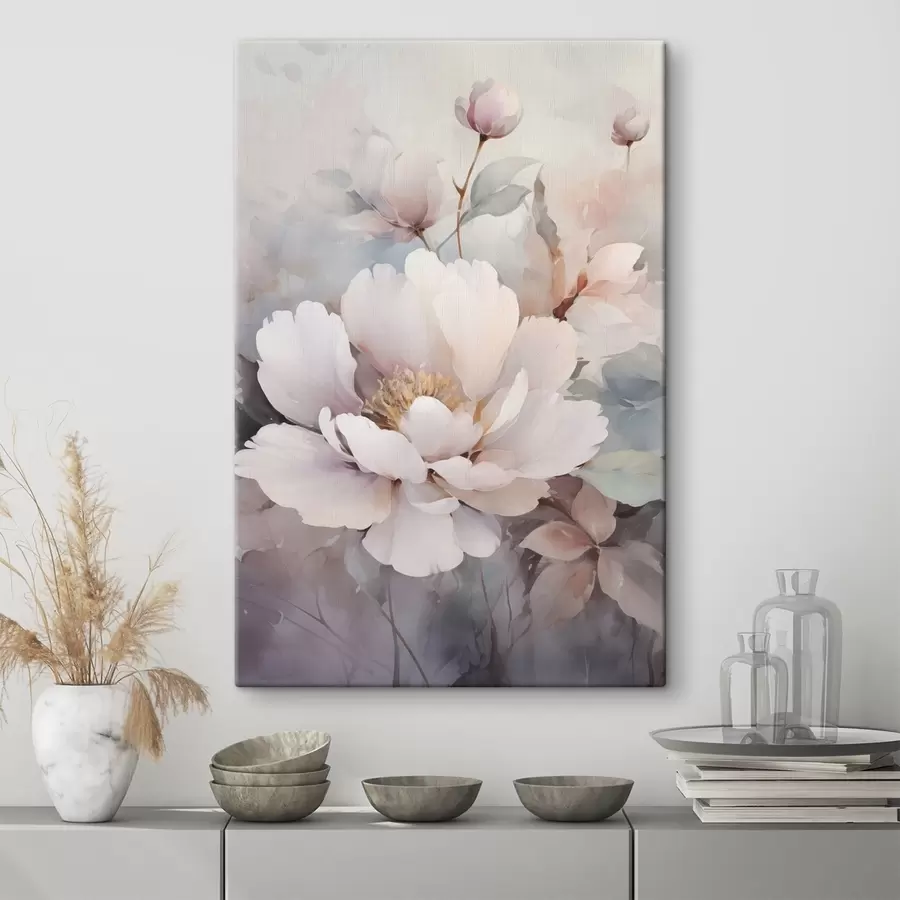 Tableau Fleurs aériennes aux teintes claires s49376