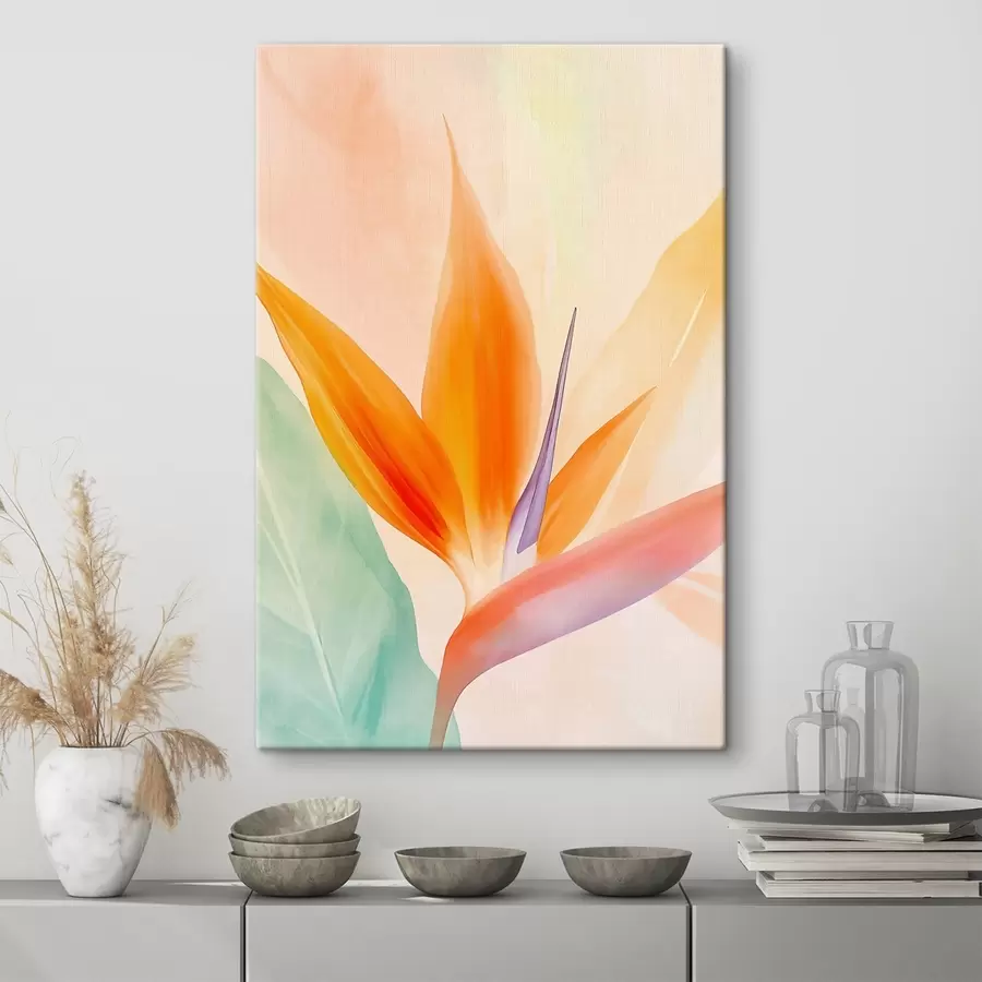 Tableau Fleur de strelitzia tropicale s49379