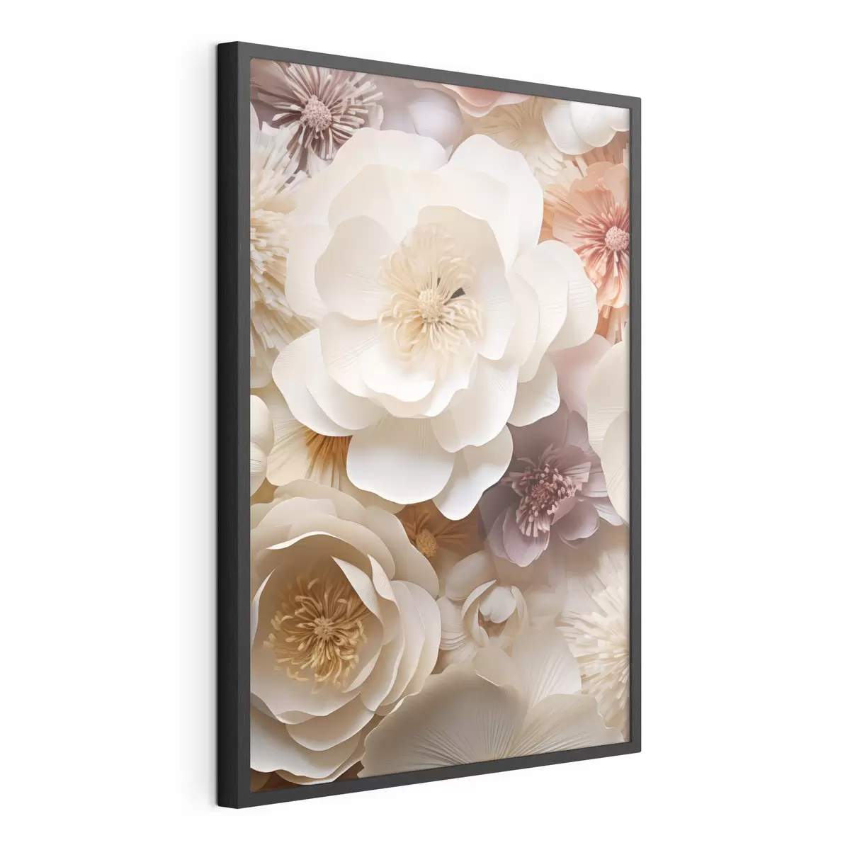 Poster Roses en crème volumineuses f49373