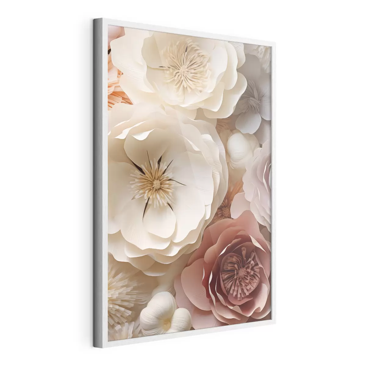 Poster Des roses beiges dans un style contemporain f49374