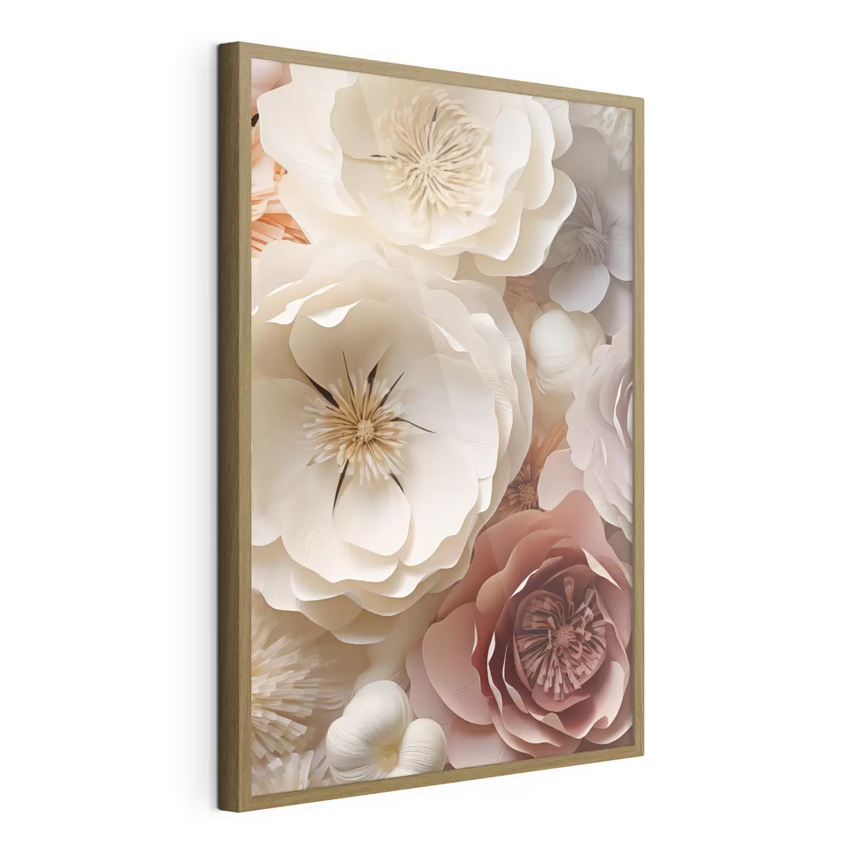 Poster Des roses beiges dans un style contemporain f49374