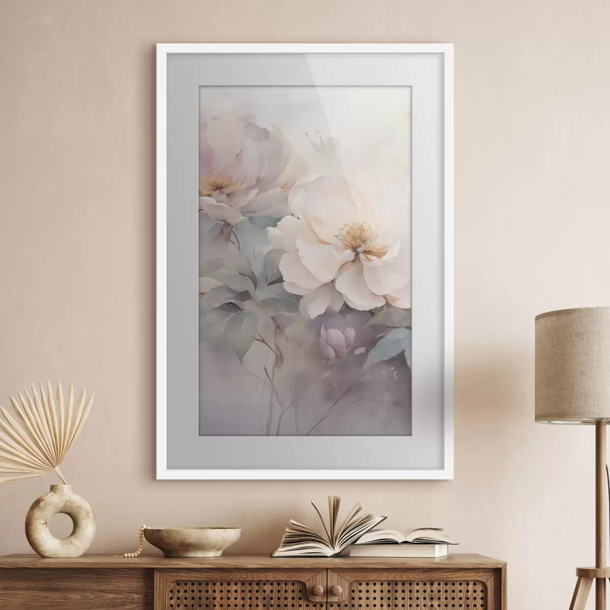 Poster Pivoines aux teintes pastel délicates f49375
