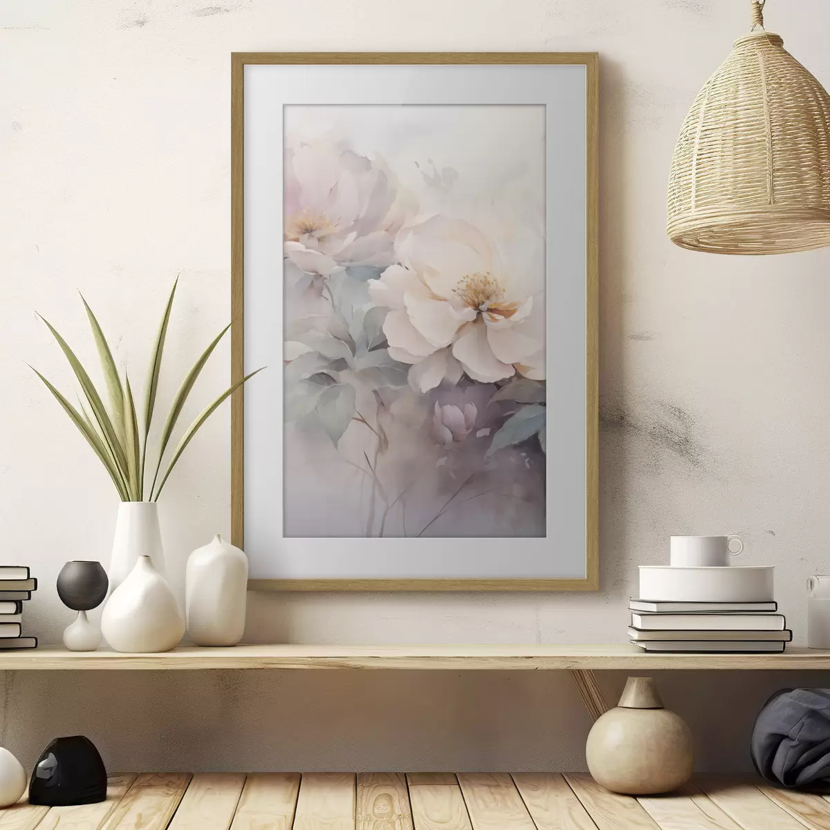 Poster Pivoines aux teintes pastel délicates f49375